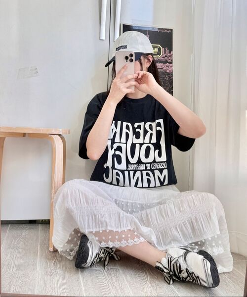 URBANAGE(アーバンエイジ)の「MANIACオーバー半袖ネイビー(Tシャツ/カットソー・レディース・その他・MEDIUM/LARGE)」の11枚目の写真