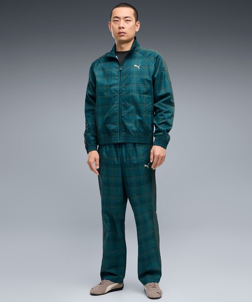 PUMA(プーマ)の「PUMA/プーマ ジャージ トラックジャケット チェック柄 T7 リラックスド タータン ウーブン セットアップ対応 639061(その他アウター・メンズ・ブラウン/グリーン・XL/L/M)」の7枚目の写真