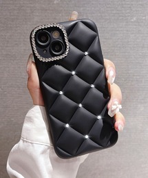 ストーンロゴキルティングカードiPhoneケース（スマホケース/カバー