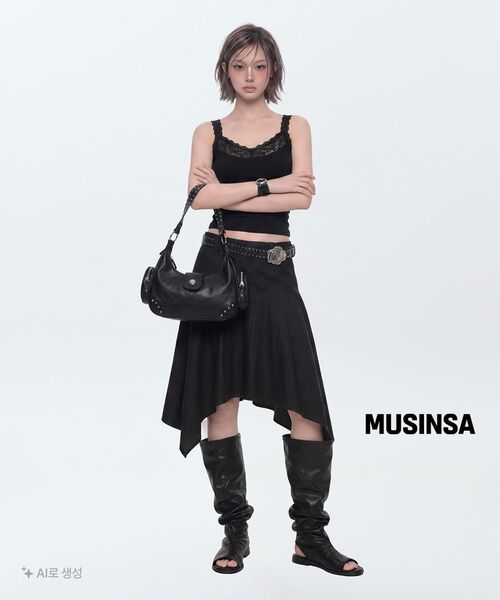 ASON(アズオン)の「MOTE STUD BAG / BLACK(ショルダーバッグ・レディース・その他・FREE)」の9枚目の写真