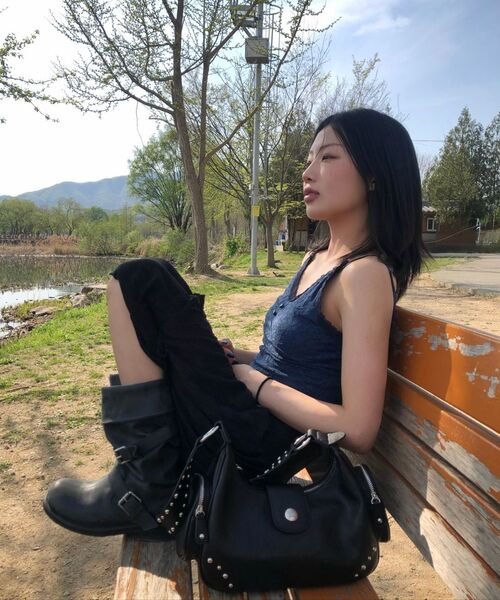 ASON(アズオン)の「MOTE STUD BAG / BLACK(ショルダーバッグ・レディース・その他・FREE)」の14枚目の写真