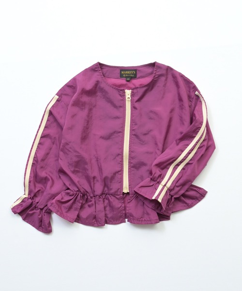 MARKEY'S（マーキーズ）の「サテンラインペプラムブルゾン（その他アウター・キッズ・ブラック/ブラウン/ワインレッド・130/100/90/120/110/150/140）」の9枚目の写真