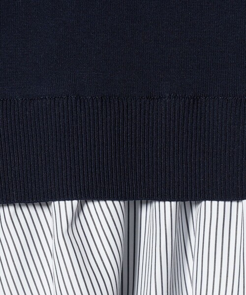 A DAY IN THE LIFE UNITED ARROWS(アデイインザライフユナイテッドアローズ)の「コンビ ペプラム ノースリーブニット ‐ウォッシャブル‐<A DAY IN THE LIFE>(ニット/セーター・レディース・ライトグレー/ブラック/ネイビー・FREE)」の13枚目の写真
