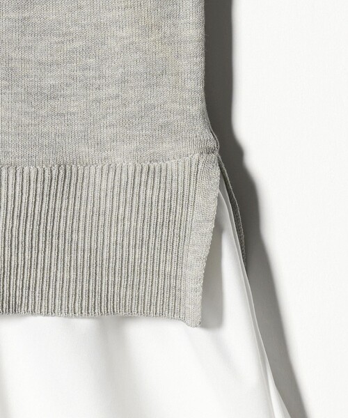 A DAY IN THE LIFE UNITED ARROWS(アデイインザライフユナイテッドアローズ)の「コンビ ペプラム ノースリーブニット ‐ウォッシャブル‐<A DAY IN THE LIFE>(ニット/セーター・レディース・ライトグレー/ブラック/ネイビー・FREE)」の17枚目の写真