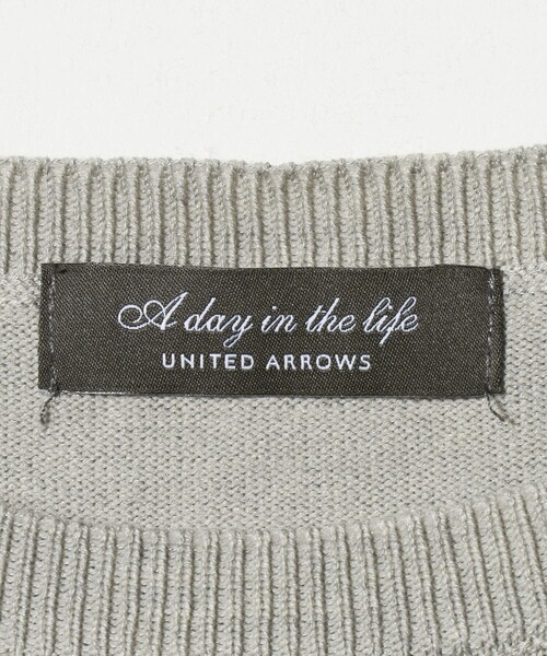 A DAY IN THE LIFE UNITED ARROWS(アデイインザライフユナイテッドアローズ)の「コンビ ペプラム ノースリーブニット ‐ウォッシャブル‐<A DAY IN THE LIFE>(ニット/セーター・レディース・ライトグレー/ブラック/ネイビー・FREE)」の19枚目の写真