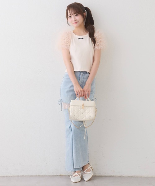 one after another NICE CLAUP(ワンアフターアナザーナイスクラップ)の「クロスリボンバックベルトパンプス(パンプス・レディース・ピンク/アイボリー/ブラック・L/M/S)」の11枚目の写真