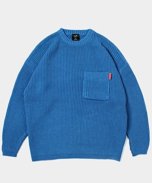 Leyline（レイライン）の「【Leyline】pocket sweater（ニット/セーター・メンズ・グレー/ブルー・MEDIUM/LARGE）」の6枚目の写真