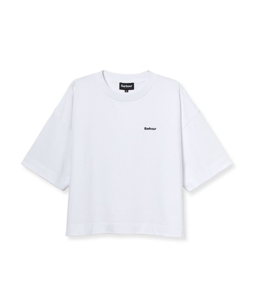 Barbour(バブアー)の「クロップドロゴ Tシャツ(Tシャツ/カットソー・レディース・ピンク/ミント/ブラック/ホワイト/イエロー・MEDIUM/SMALL)」の2枚目の写真