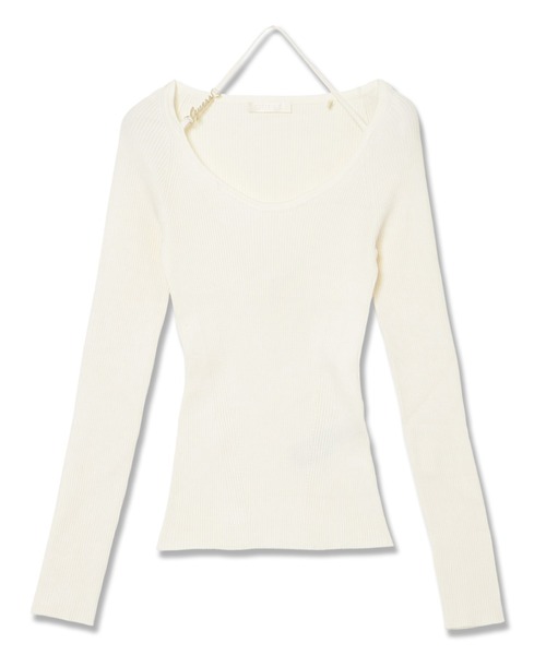 Guess(ゲス)の「MEGHAN Sweater セーター ニット(ニット/セーター・レディース・クリーム/ブラック/ライトピンク・X-SMALL/SMALL/MEDIUM/LARGE)」の1枚目の写真