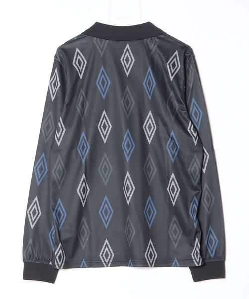 UMBRO（アンブロ）の「【T21】【umbro/アンブロ】【umbro/アンブロ】DIAMOND TRACK JACKET ダイヤモンドパターン ロングスリーブ ゲームシャツ UMB253（ポロシャツ・メンズ・ブラック・X-LARGE/LARGE/MEDIUM）」の10枚目の写真
