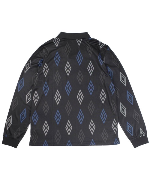 UMBRO（アンブロ）の「【T21】【umbro/アンブロ】【umbro/アンブロ】DIAMOND TRACK JACKET ダイヤモンドパターン ロングスリーブ ゲームシャツ UMB253（ポロシャツ・メンズ・ブラック・X-LARGE/LARGE/MEDIUM）」の8枚目の写真