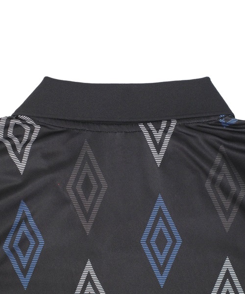 UMBRO（アンブロ）の「【T21】【umbro/アンブロ】【umbro/アンブロ】DIAMOND TRACK JACKET ダイヤモンドパターン ロングスリーブ ゲームシャツ UMB253（ポロシャツ・メンズ・ブラック・X-LARGE/LARGE/MEDIUM）」の9枚目の写真