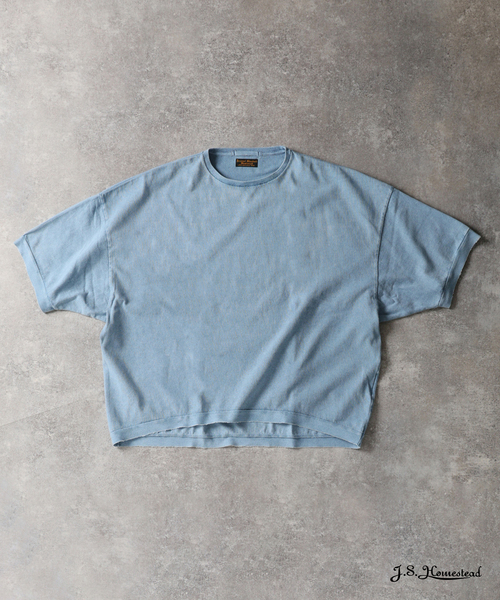 JOURNAL STANDARD J.S HOMESTEAD(ジャーナルスタンダードホームステッド)の「J.S.Homestead / オーバーラージ ポンチョ ショートスリーブ Tシャツ(Tシャツ/カットソー・メンズ・チャコールグレー/ベージュ/ブラック/コバルトブルー・FREE)」の4枚目の写真