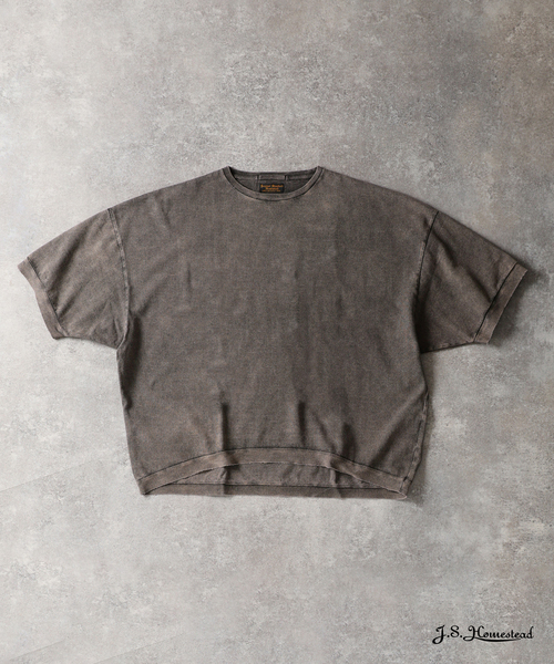 JOURNAL STANDARD J.S HOMESTEAD(ジャーナルスタンダードホームステッド)の「J.S.Homestead / オーバーラージ ポンチョ ショートスリーブ Tシャツ(Tシャツ/カットソー・メンズ・チャコールグレー/ベージュ/ブラック/コバルトブルー・FREE)」の1枚目の写真