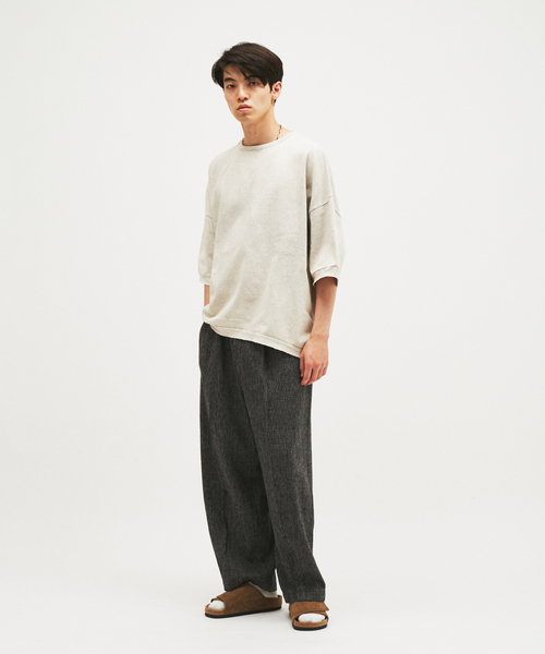 JOURNAL STANDARD J.S HOMESTEAD(ジャーナルスタンダードホームステッド)の「J.S.Homestead / オーバーラージ ポンチョ ショートスリーブ Tシャツ(Tシャツ/カットソー・メンズ・チャコールグレー/ベージュ/ブラック/コバルトブルー・FREE)」の7枚目の写真