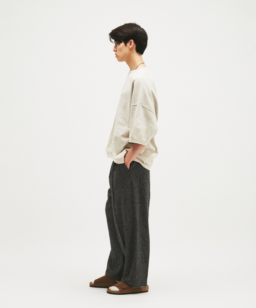 JOURNAL STANDARD J.S HOMESTEAD(ジャーナルスタンダードホームステッド)の「J.S.Homestead / オーバーラージ ポンチョ ショートスリーブ Tシャツ(Tシャツ/カットソー・メンズ・チャコールグレー/ベージュ/ブラック/コバルトブルー・FREE)」の8枚目の写真