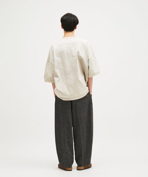 JOURNAL STANDARD J.S HOMESTEAD(ジャーナルスタンダードホームステッド)の「J.S.Homestead / オーバーラージ ポンチョ ショートスリーブ Tシャツ(Tシャツ/カットソー・メンズ・チャコールグレー/ベージュ/ブラック/コバルトブルー・FREE)」の9枚目の写真