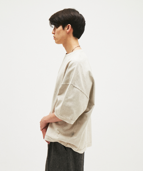 JOURNAL STANDARD J.S HOMESTEAD(ジャーナルスタンダードホームステッド)の「J.S.Homestead / オーバーラージ ポンチョ ショートスリーブ Tシャツ(Tシャツ/カットソー・メンズ・チャコールグレー/ベージュ/ブラック/コバルトブルー・FREE)」の11枚目の写真