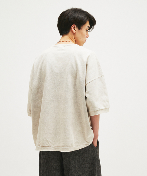 JOURNAL STANDARD J.S HOMESTEAD(ジャーナルスタンダードホームステッド)の「J.S.Homestead / オーバーラージ ポンチョ ショートスリーブ Tシャツ(Tシャツ/カットソー・メンズ・チャコールグレー/ベージュ/ブラック/コバルトブルー・FREE)」の12枚目の写真