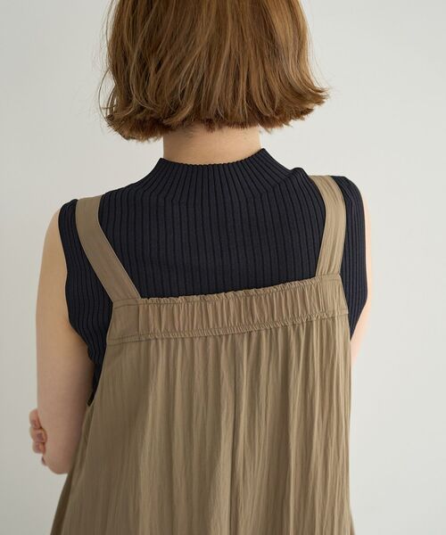 Editt by YECCA VECCA(エディットバイイェッカヴェッカ)の「【適ON】COOLコクーンサロペット【セットアップ対応】(サロペット/オーバーオール・レディース・カーキ/チャコールグレー/ブラック・FREE)」の20枚目の写真