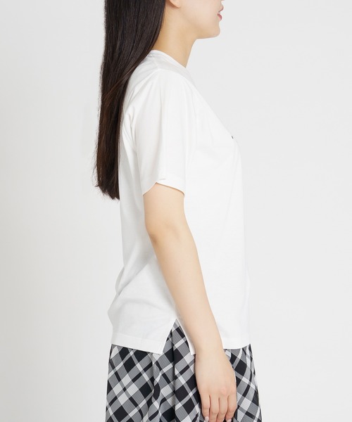 STRAWBERRY-FIELDS(ストロベリーフィールズ)の「ソフティースムース_リボンプリントTシャツ(Tシャツ/カットソー・レディース・オフホワイト・2)」の3枚目の写真