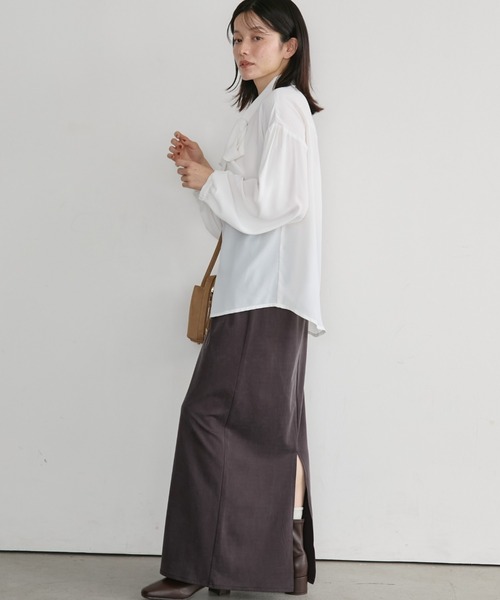 Doux archives(ドゥアルシーヴ)の「キュプラジャージータイトスカート(スカート・レディース・ベージュ/ブラック/ブラウン・M/S)」の20枚目の写真