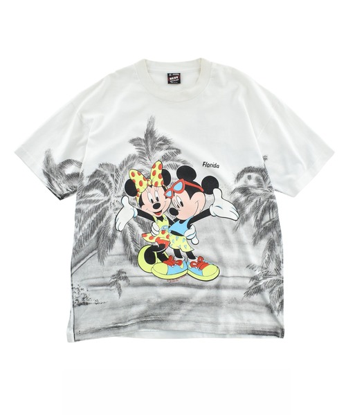 DISNEY VINTAGE(ディズニーヴィンテージ)の「【USED】90’s Fruit of the Loom “Disney/ Mickey&Minnie” キャラクター Tシャツ USA製(Tシャツ/カットソー・メンズ・ホワイト・X-LARGE)」の1枚目の写真