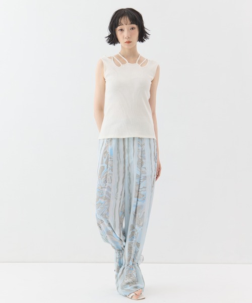 MURRAL(ミューラル)の「【MURRAL/ミューラル】Glitter ivy tank/グリッターアイビータンク(タンクトップ・レディース・ホワイト/ブラック・1)」の3枚目の写真