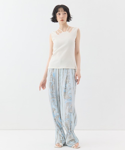 MURRAL(ミューラル)の「【MURRAL/ミューラル】Glitter ivy tank/グリッターアイビータンク(タンクトップ・レディース・ホワイト/ブラック・1)」の4枚目の写真