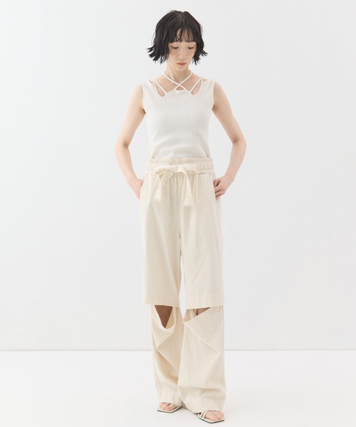MURRAL(ミューラル)の「【MURRAL/ミューラル】Glitter ivy tank/グリッターアイビータンク(タンクトップ・レディース・ホワイト/ブラック・1)」の6枚目の写真