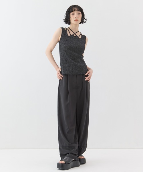 MURRAL(ミューラル)の「【MURRAL/ミューラル】Glitter ivy tank/グリッターアイビータンク(タンクトップ・レディース・ホワイト/ブラック・1)」の15枚目の写真
