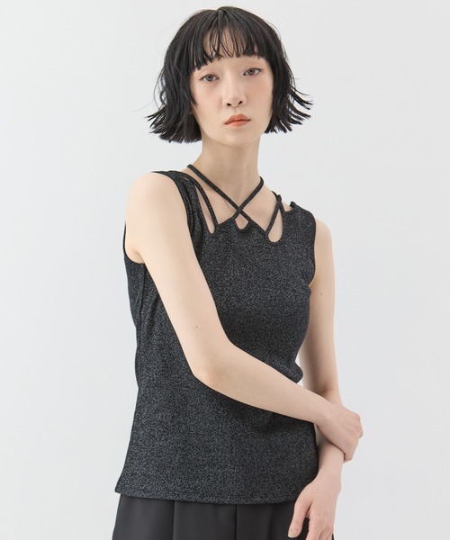 MURRAL(ミューラル)の「【MURRAL/ミューラル】Glitter ivy tank/グリッターアイビータンク(タンクトップ・レディース・ホワイト/ブラック・1)」の17枚目の写真