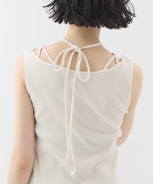 MURRAL(ミューラル)の「【MURRAL/ミューラル】Glitter ivy tank/グリッターアイビータンク(タンクトップ・レディース・ホワイト/ブラック・1)」の12枚目の写真