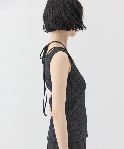 MURRAL(ミューラル)の「【MURRAL/ミューラル】Glitter ivy tank/グリッターアイビータンク(タンクトップ・レディース・ホワイト/ブラック・1)」の20枚目の写真
