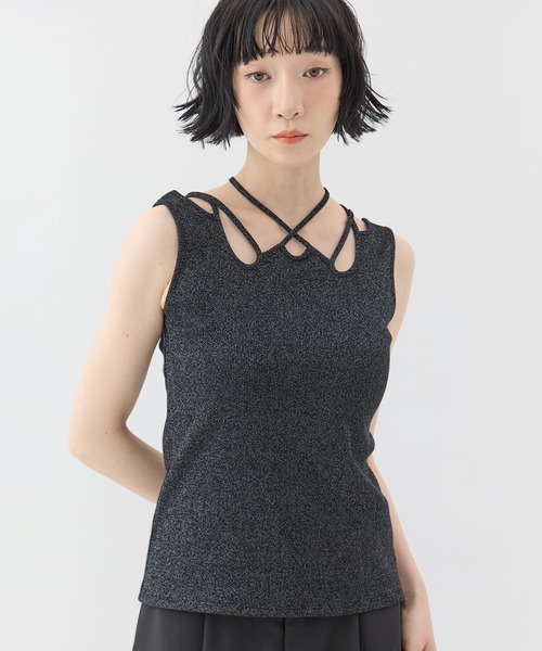 MURRAL(ミューラル)の「【MURRAL/ミューラル】Glitter ivy tank/グリッターアイビータンク(タンクトップ・レディース・ホワイト/ブラック・1)」の18枚目の写真