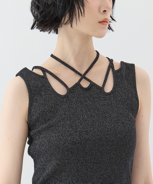 MURRAL(ミューラル)の「【MURRAL/ミューラル】Glitter ivy tank/グリッターアイビータンク(タンクトップ・レディース・ホワイト/ブラック・1)」の19枚目の写真