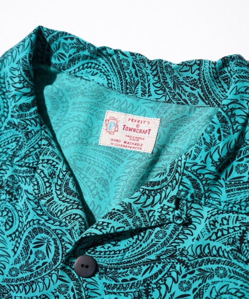 TOWNCRAFT(タウンクラフト)の「TOWNCRAFT / PRINTED BEACH SHIRT(シャツ/ブラウス・メンズ・グリーン/グレー・MEDIUM/SMALL/LARGE)」の3枚目の写真