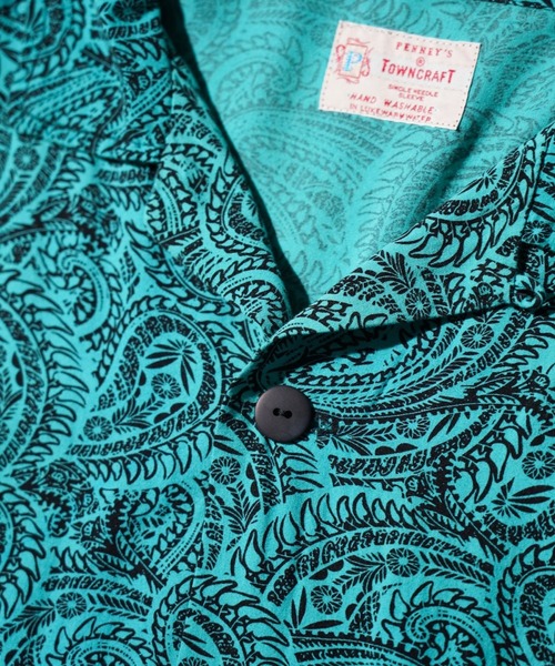 TOWNCRAFT(タウンクラフト)の「TOWNCRAFT / PRINTED BEACH SHIRT(シャツ/ブラウス・メンズ・グリーン/グレー・MEDIUM/SMALL/LARGE)」の4枚目の写真