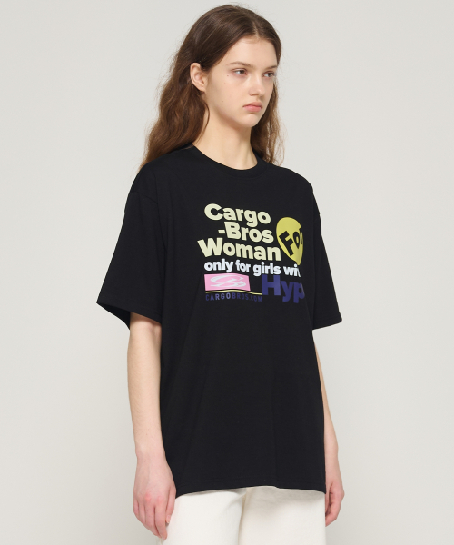 CARGOBROS FOR WOMAN(カーゴブロスフォーウィメン)の「ハイプフォウィメン 半袖Tシャツ (ブラック)(Tシャツ/カットソー・レディース・その他・2XL/MEDIUM/LARGE/SMALL/X-LARGE)」の3枚目の写真