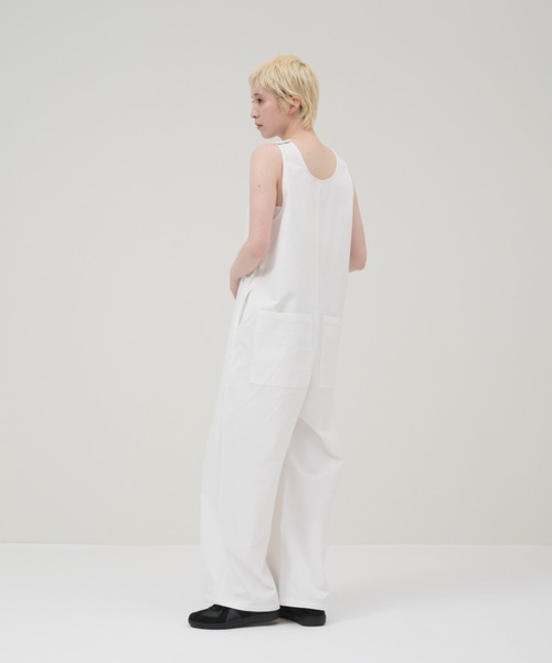 lit(リット)の「Twill Cocoon Wide Salopette(サロペット/オーバーオール・レディース・オフホワイト/ブラック・38/36)」の9枚目の写真