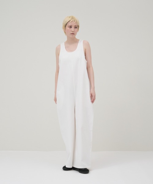 lit(リット)の「Twill Cocoon Wide Salopette(サロペット/オーバーオール・レディース・オフホワイト/ブラック・38/36)」の8枚目の写真