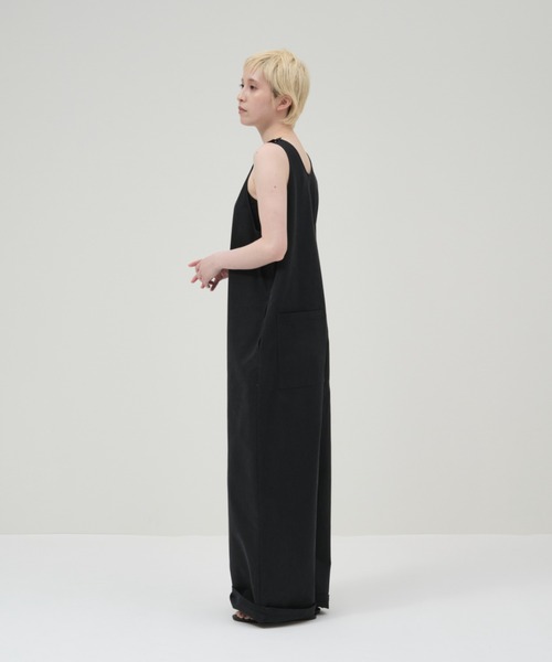 lit(リット)の「Twill Cocoon Wide Salopette(サロペット/オーバーオール・レディース・オフホワイト/ブラック・38/36)」の16枚目の写真