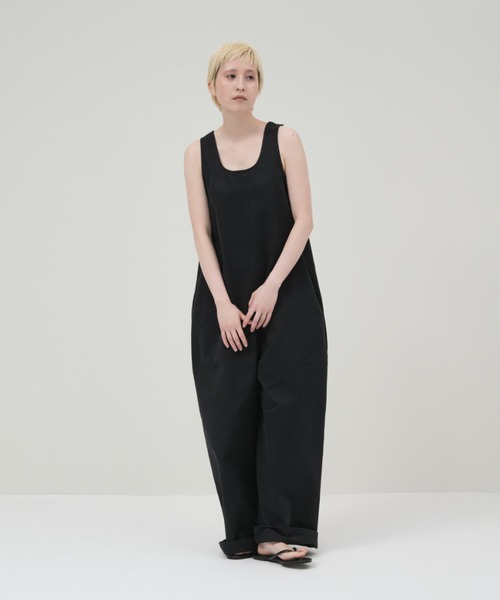 lit(リット)の「Twill Cocoon Wide Salopette(サロペット/オーバーオール・レディース・オフホワイト/ブラック・38/36)」の19枚目の写真