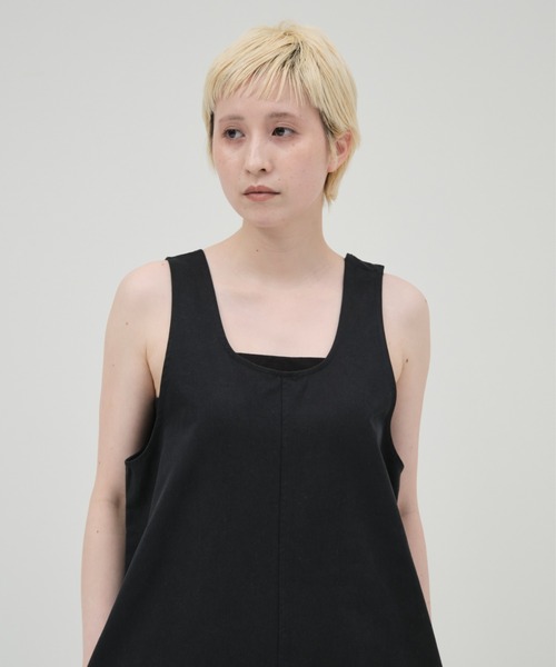 lit(リット)の「Twill Cocoon Wide Salopette(サロペット/オーバーオール・レディース・オフホワイト/ブラック・38/36)」の20枚目の写真