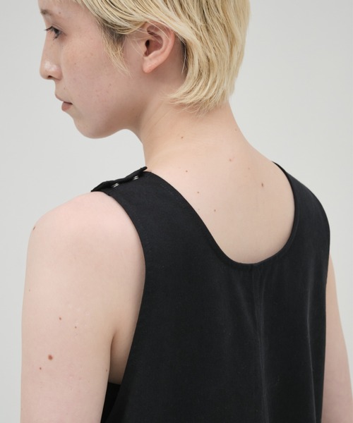 lit(リット)の「Twill Cocoon Wide Salopette(サロペット/オーバーオール・レディース・オフホワイト/ブラック・38/36)」の21枚目の写真