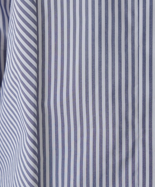 qualite(カリテ)の「ストライプスタンドカラーシャツ(シャツ/ブラウス・レディース・ネイビー/ブラウン/ベージュ・フリー)」の13枚目の写真