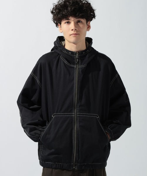 niko and...(ニコアンド)の「リバーシブルフードカモブルゾン(ブルゾン・メンズ・ブラック/ブラウン・MEDIUM/LARGE)」の7枚目の写真