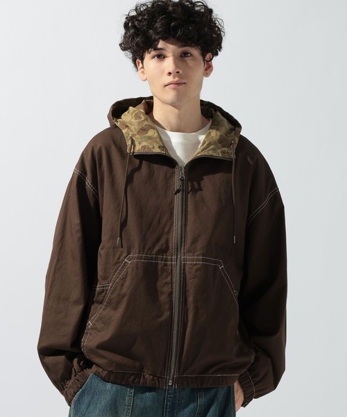 niko and...(ニコアンド)の「リバーシブルフードカモブルゾン(ブルゾン・メンズ・ブラック/ブラウン・MEDIUM/LARGE)」の13枚目の写真