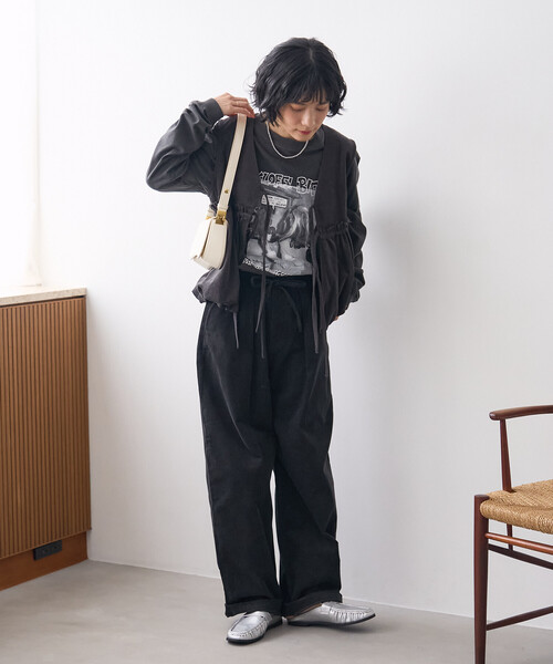 FREAK'S STORE(フリークスストア)の「RED KAP × FREAK'S STORE/レッドキャップ 別注 コーデュロイ 裾バルーンリボンベスト(ベスト・レディース・ワインレッド/ナチュラル/チャコールグレー・フリ-)」の20枚目の写真