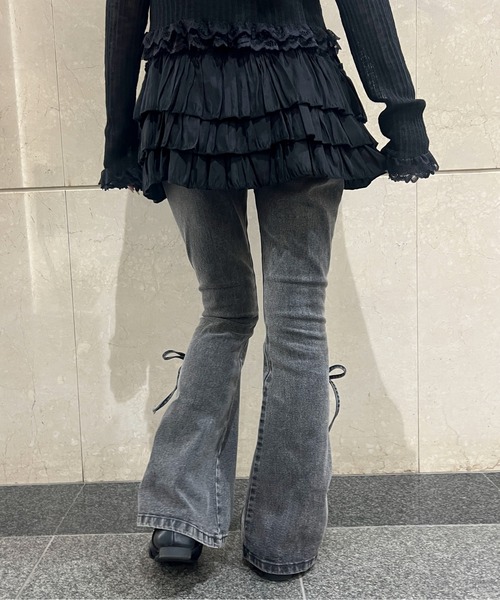 PHILLY（フィリー）の「レースアップフレアパンツ（その他パンツ・レディース・ブルー系その他/ブラック・FREE）」の3枚目の写真